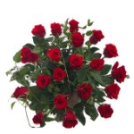Bouquet assortito di rose rosse a gambo corto
