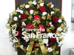 Corona funebre di fiori misti